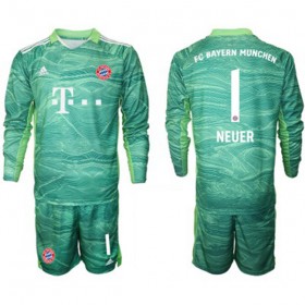 FC Bayern München Målmand Manuel Neuer 1 Børn 3. Fodboldsæt 2021-22 L/S (+ Korte bukser)